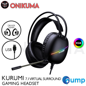 Onikuma Kurumi 7.1 Virtual Surround Gaming Headset - Black