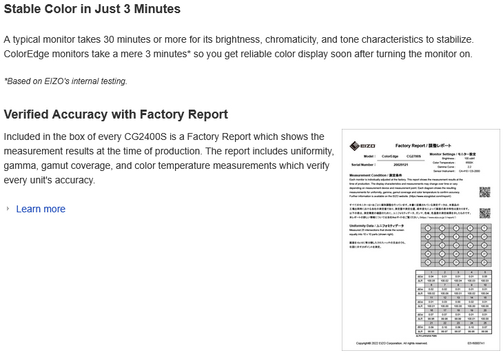 EIZO ColorEdge CG2400S 23