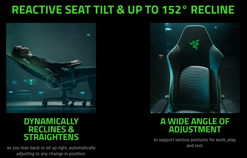 ขาย Razer Iskur V2 - Black / Green Gaming Chair with Adaptive Lumbar ...